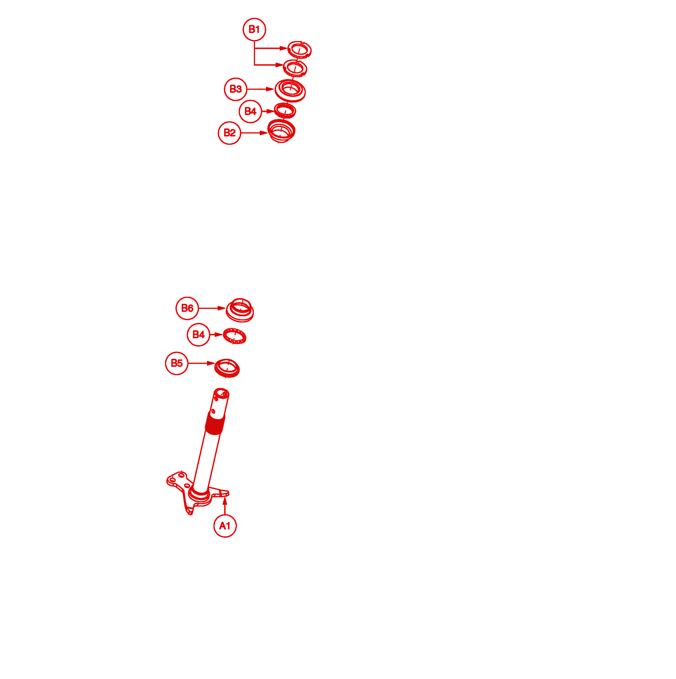 Satz Lenkstange